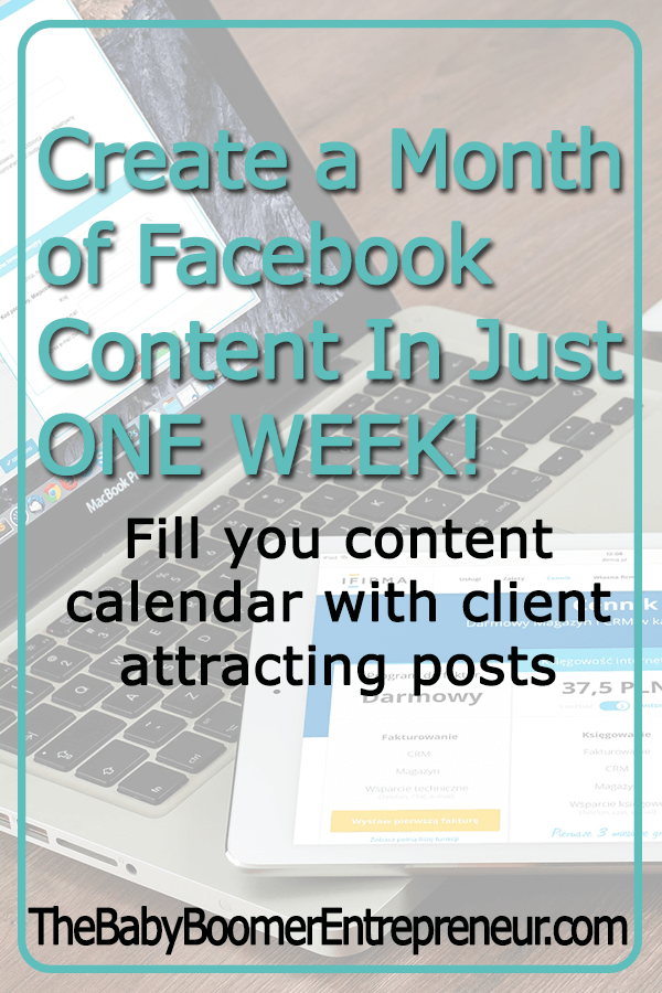 Create a Month of Facebook Content In Just ONE WEEK! 